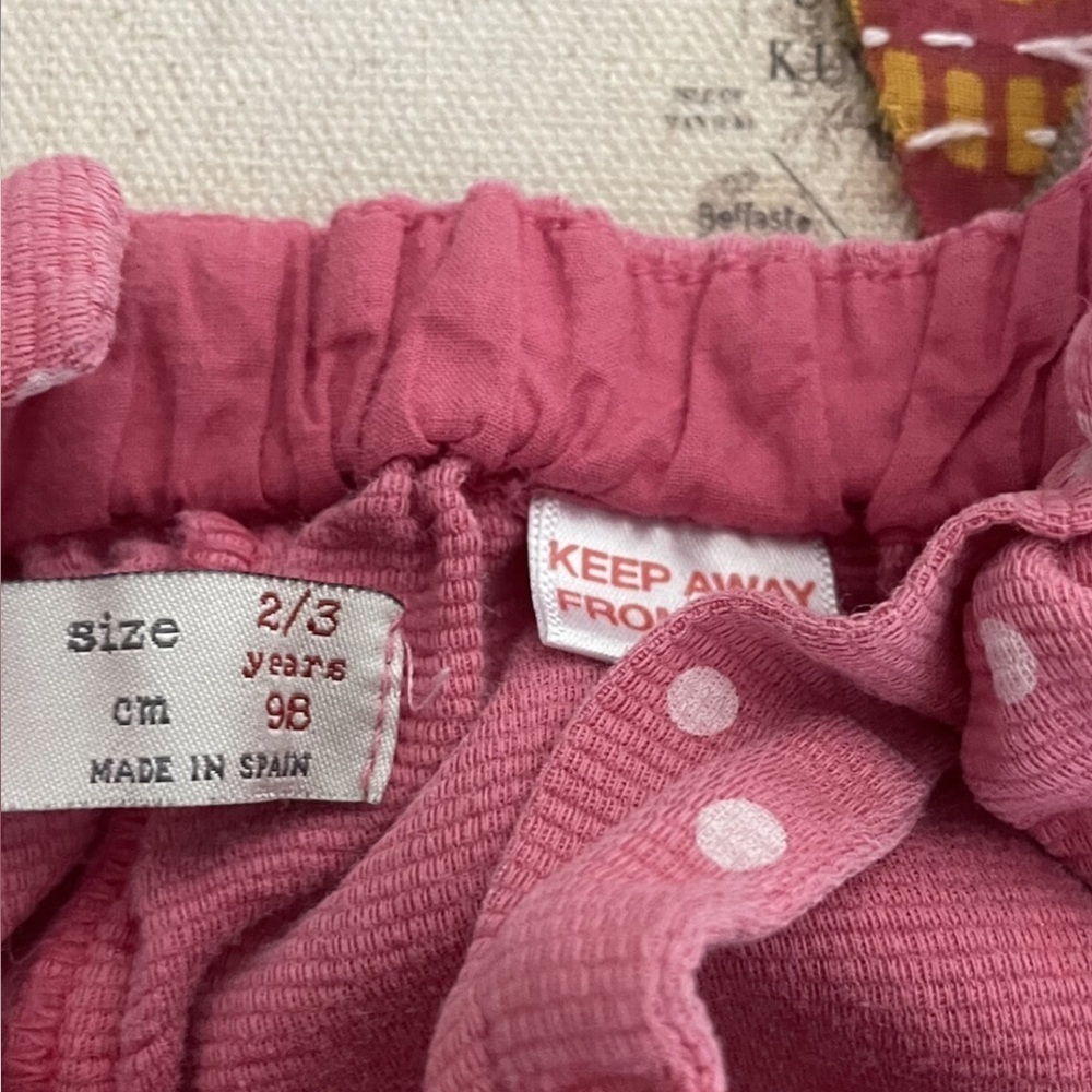 Zara Pink Polka Dot Romper Size 2/3 - Picture 3 of 5